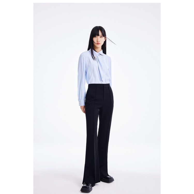 Áo sơ mi công sở nữ cổ thắt nơ thanh lịch QUYÊN FASHION AA 603, kiểu hàn quốc tay phồng