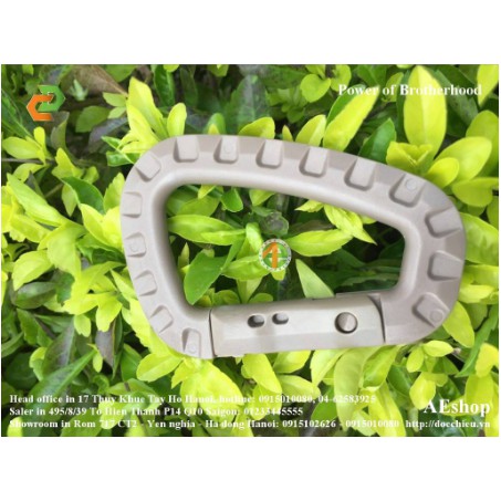 Móc treo khoá treo đồ EDC chữ D nhựa ABS