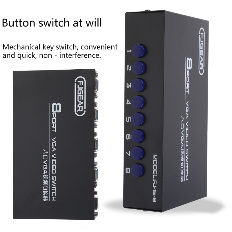 Bộ ChuyểN ĐổI 8 CổNg VGA 1920 * 1440 250MHz 8 Trong 1 Cho PC