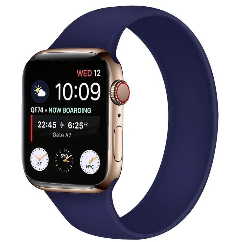 Dây đeo silicon mềm co giãn cho đồng hồ thông minh Apple Watch Series SE6 5 4 3 Iwatch 38 42 40 44mm