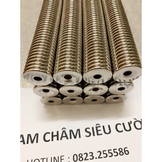Nam châm viên 20x3 lỗ 5mm