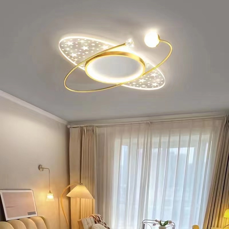 Đèn ốp trần 3 chế độ trang trí phòng khách,phòng ngủ phi 530 -600mm