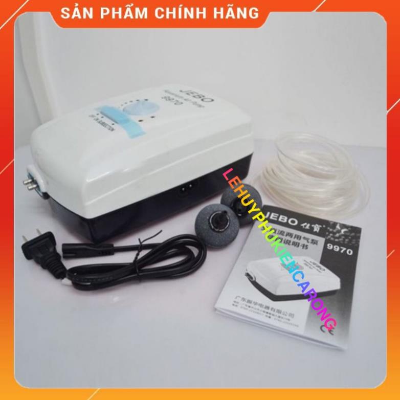 Máy Sủi Oxy TÍCH ĐIỆN 2 Vòi JEBO 9970 | Tặng Kèm Phụ Kiện