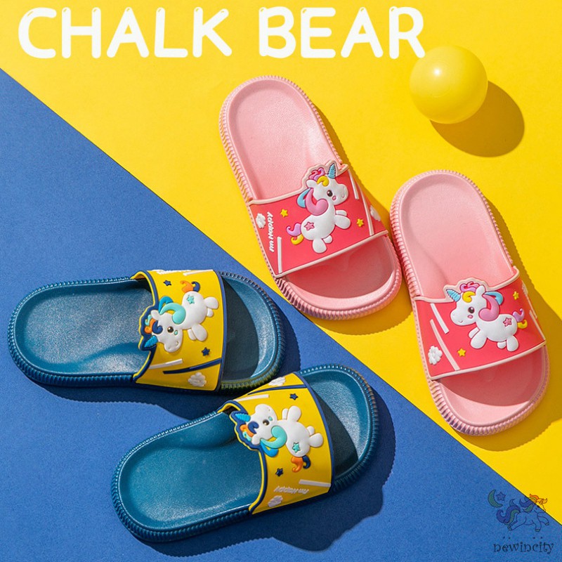 Dép Đi Biển Chống Trượt In Họa Tiết Hoạt Hình Đáng Yêu Phong Cách Hàn Quốc Cho Bé