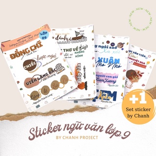 Nhãn dán đề bài ngữ văn - sticker tiêu đề lớp 9 - Chanh Project