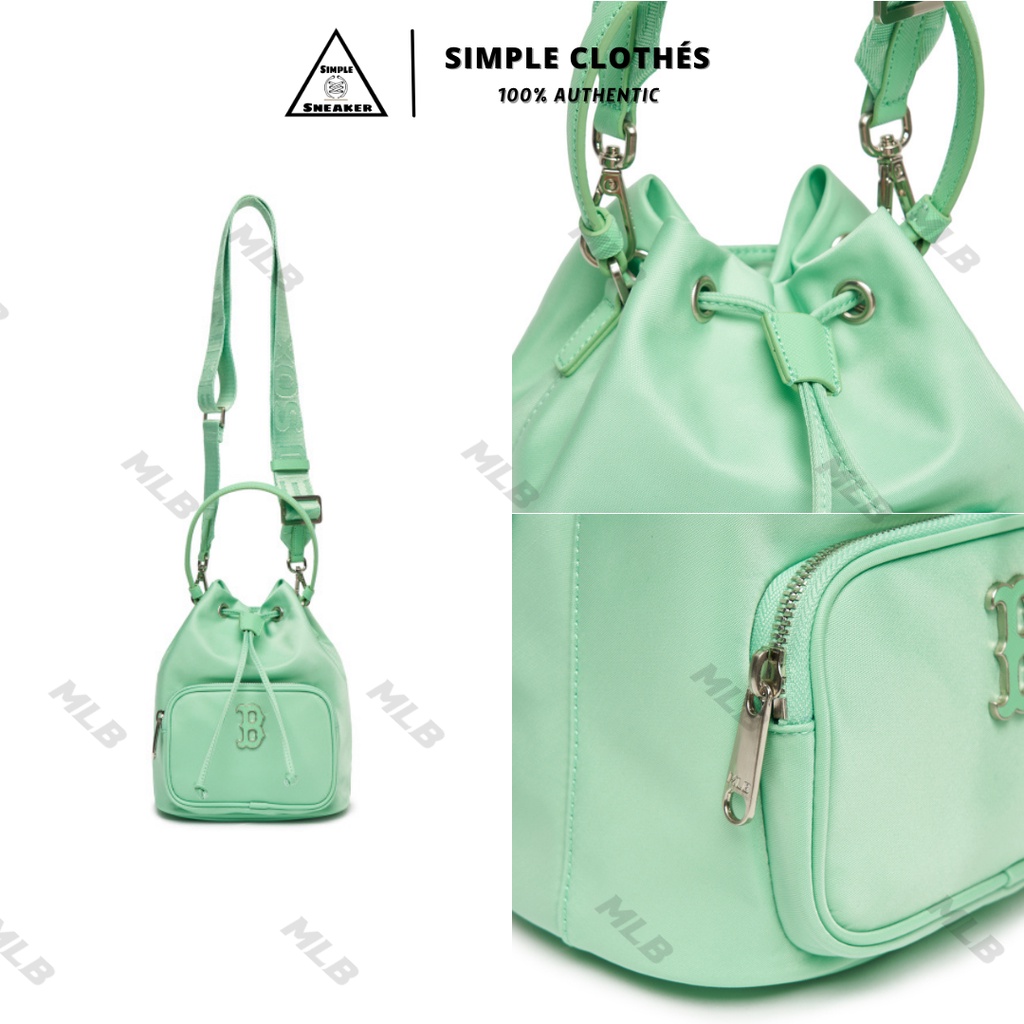 TÚI MLB MONOGRAM NỮ 🔥CHÍNH HÃNG🔥MLB Monogram Jacquard Bucket Bag New York Yankees Green -SIMPLE SNEAKER