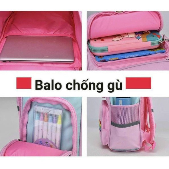 Ba Lô (Balo) Học Sinh Họa Tiết Ngựa Pony Phản Quang Siêu Nhẹ Thoải Mái Dễ Vệ Sinh Cho Bé Trai Và Gái