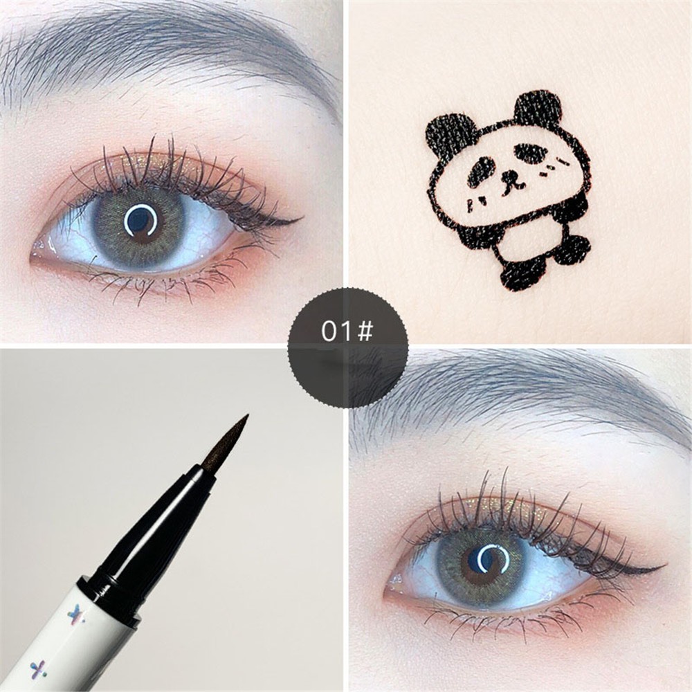 Cod In Stock New Maxfine Star-catching Eyeliner Vibrato Net Celebrity Hot Push Starry Sky Color Makeup Without Makeup Purple Light Brown Cheap Student Gifts