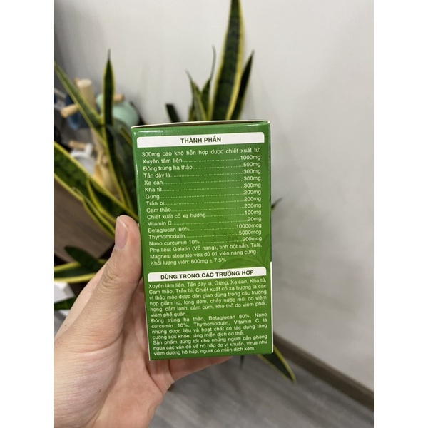 Viên uống thảo mộc Đông Trùng Hạ Thảo Thymomodulin XUYÊN TÂM LIÊN (Hộp 30 viên)
