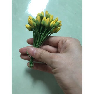 Nụ hoa mai làm hoa handmade