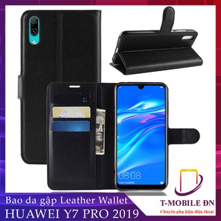 FREESHIP 50k_Bao da Huawei Y7 Pro 2019, Ốp lưng da cao cấp có nắp gập và chống xem video cho Y7 Pro 2019
