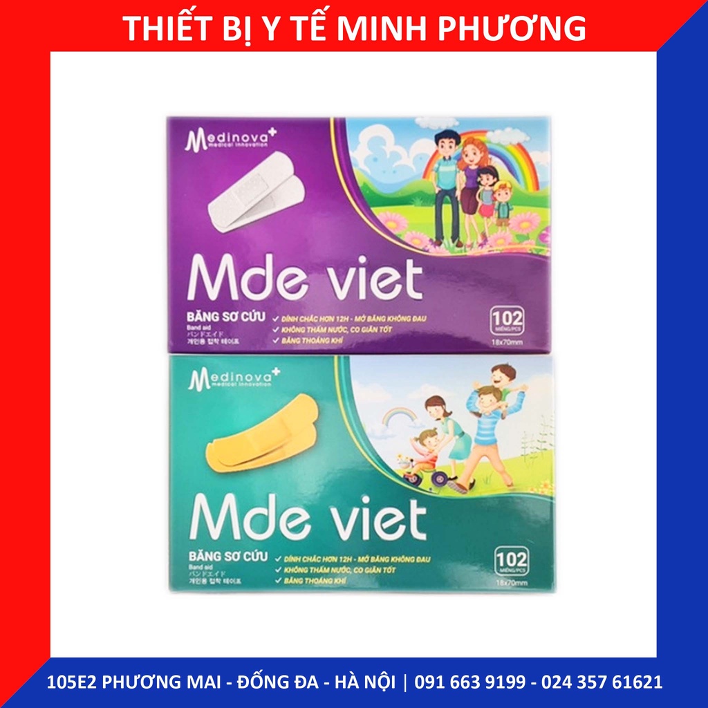 Băng keo sơ cứu cá nhân Medinova người lớn và trẻ em