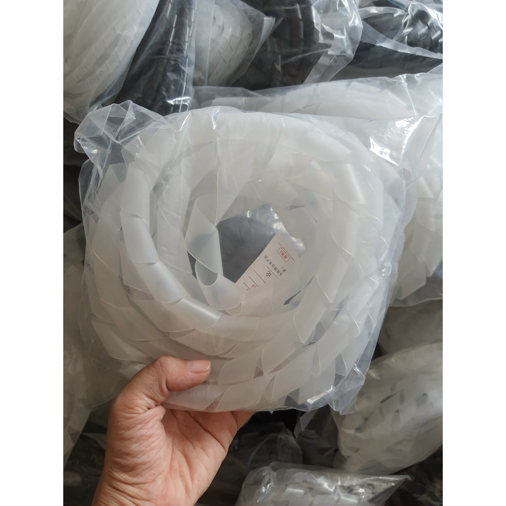 Ống cuộn xoắn ốc PE  quấn gọn dây điện phi 8, 12,16