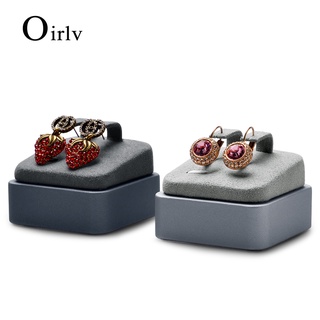 Oirlv Đồ trang sức bằng da PU Hoa tai Hiển thị Giá đỡ Đồ trang sức Tổ chức lưu trữ Hiển thị Đế trưng bày Đồ trang sức Đạo cụ trưng bày PU052