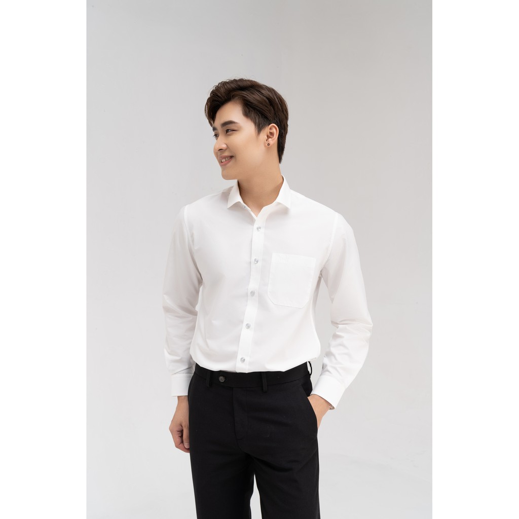 Áo sơ mi YODY Nam dài tay kiểu dáng classic có túi không nhăn SPM4003 | BigBuy360 - bigbuy360.vn