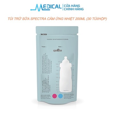 Túi trữ sữa cảm ứng nhiệt dùng cho máy hút sữa SPECTRA giúp mẹ nhận biết nhiệt độ phù hợp khi hâm sữa cho bé - MEDICAL