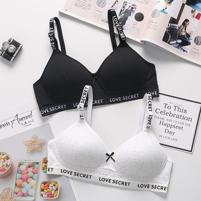 Áo Bra bralette áo lót ngực nữ sinh nữ sinh Love Secret mút mỏng mềm chất cotton mát ôm ngực