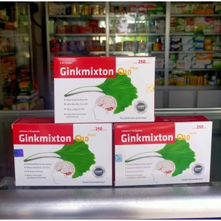 Viên bổ não Ginkmixton Q10 Giúp giảm đau đầu, chóng mặt, sury giảm trí nhớ, mất ngủ.