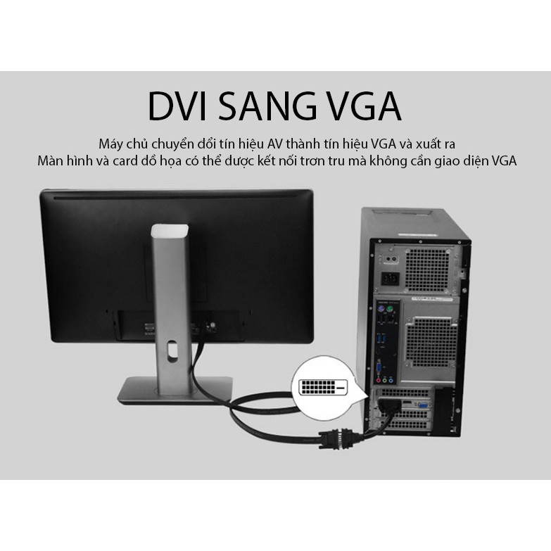 Cáp chuyển đổi DVI ra VGA JSJ DVV01 thiết kế đơn giản nhưng tỉ mỉ đến từng chi tiết nhỏ nhất, trau chuốt mọi góc cạnh