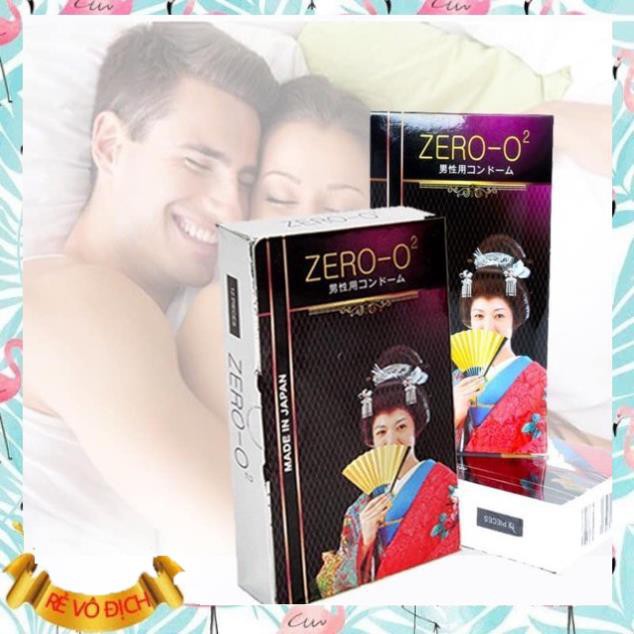 Bao cao su ZeRo O2 Nhật - Siêu mỏng, Siêu trơn /bản lĩnh đàn ông