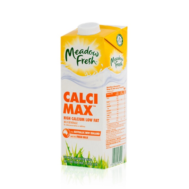 Sữa tươi canxi Meadow Fresh hộp 1L