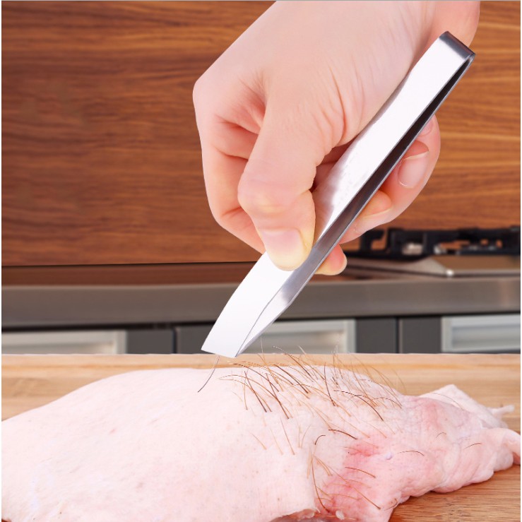 Nhíp nhổ lông gà vịt, nhặt xương cá IN19 loại inox dày