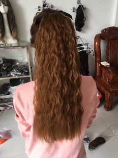 Tóc cột xoăn xù- hình thật