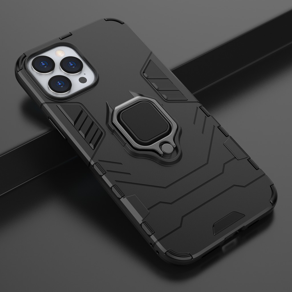 Ốp lưng Iphone 12 Pro Max chống sốc Iron Man Iring giá đỡ mặt lưng nhựa PC viền dẻo