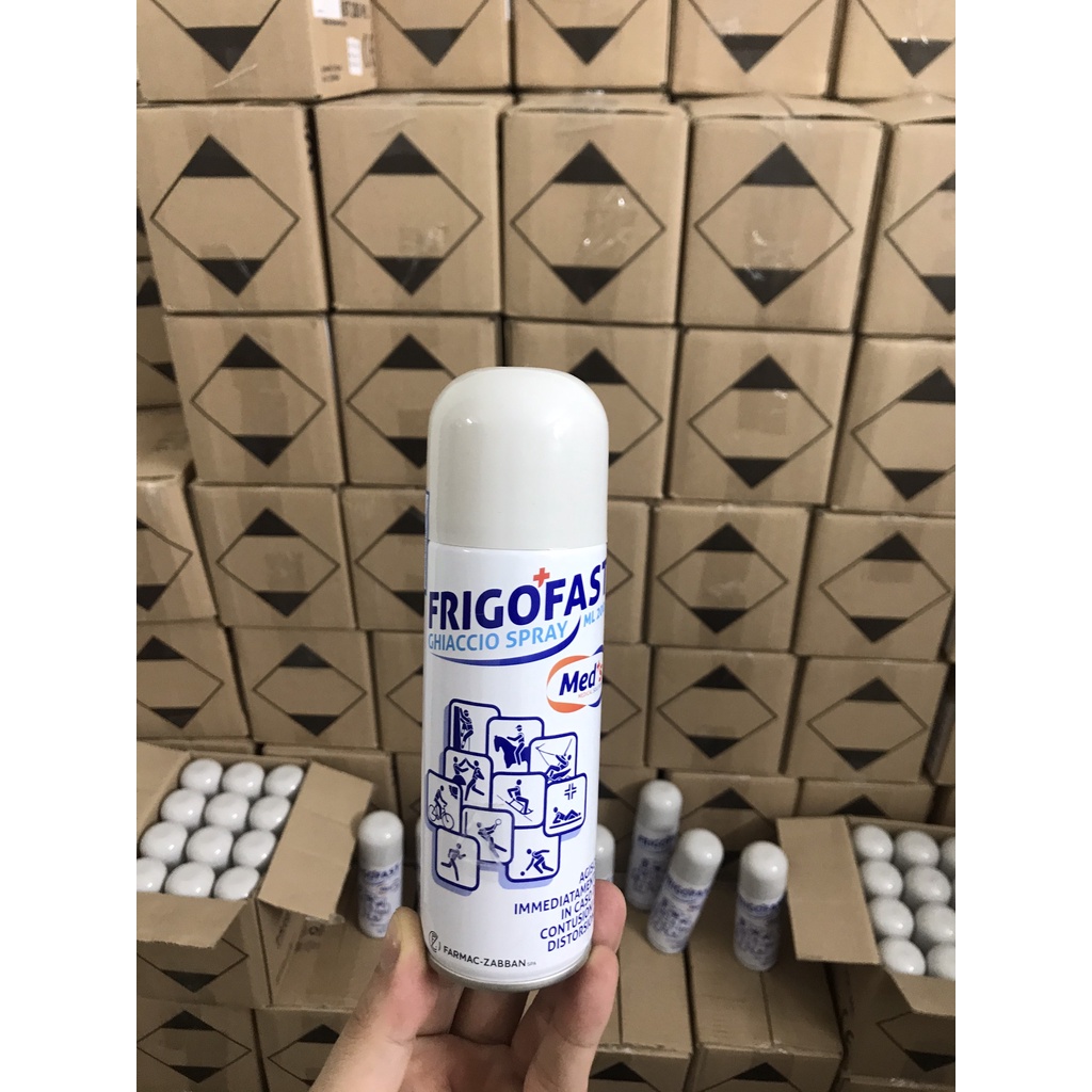 Bình xịt giảm đau FRIGOFAST, xịt lạnh chấn thương trong thể thao. MADE IN ITALY-CHÍNH HÃNG