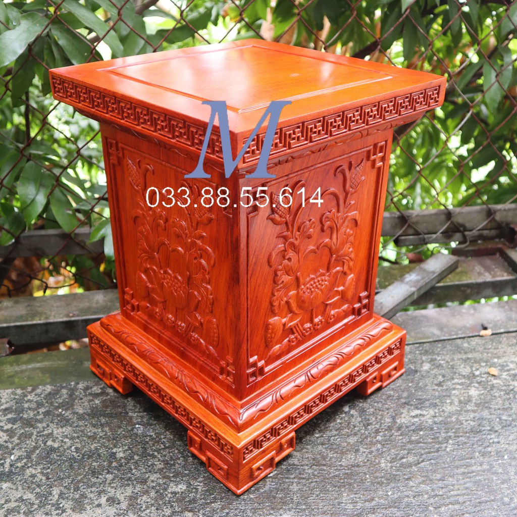 Đôn chân loa kê phong thủy gỗ hương cao 40cm | BigBuy360 - bigbuy360.vn