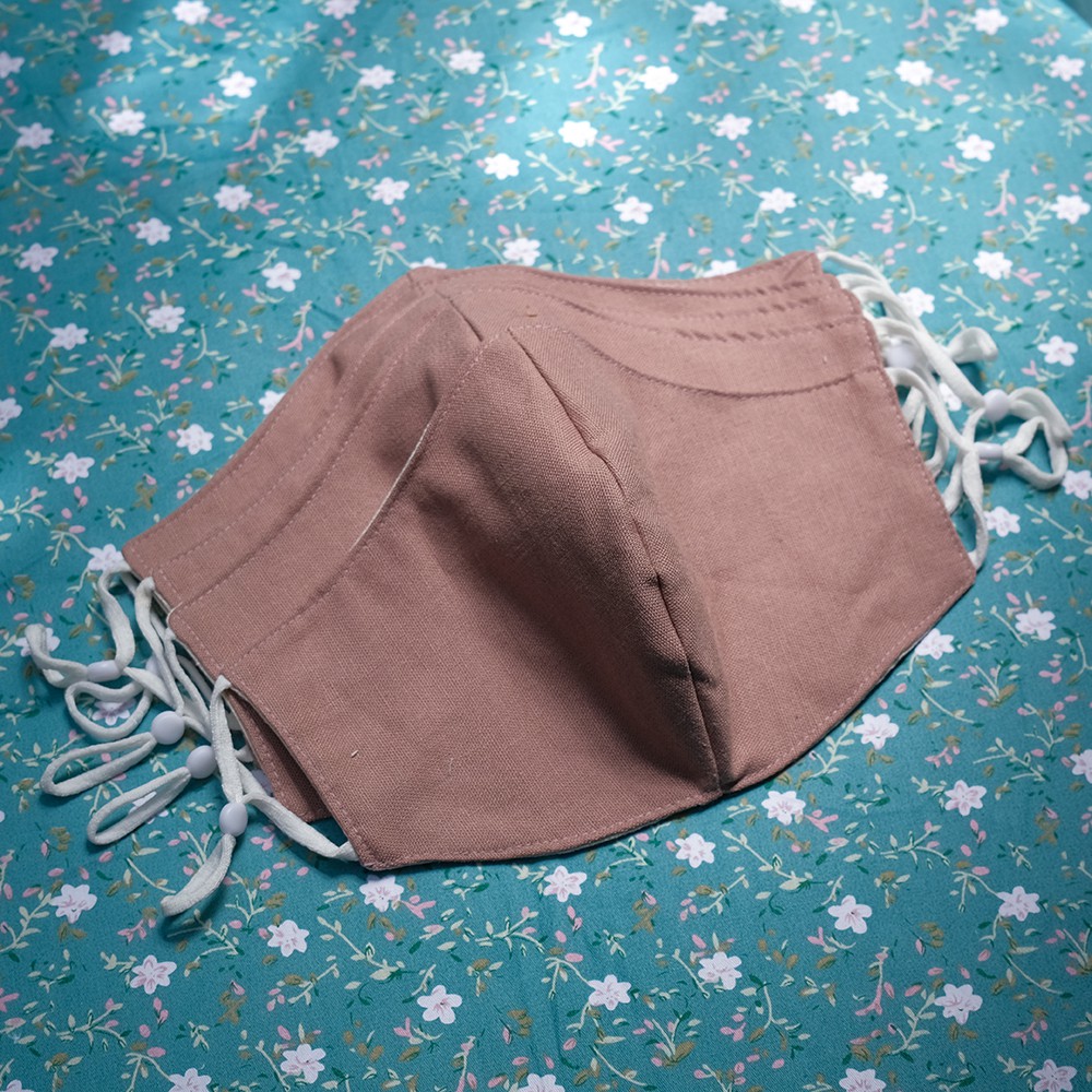 Khẩu Trang Linen Cacao 3 lớp, có nút tăng giảm dây dễ điều chỉnh - KTLNN | BigBuy360 - bigbuy360.vn