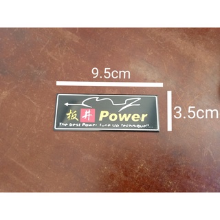 Tem nhôm dán Pô xe Power