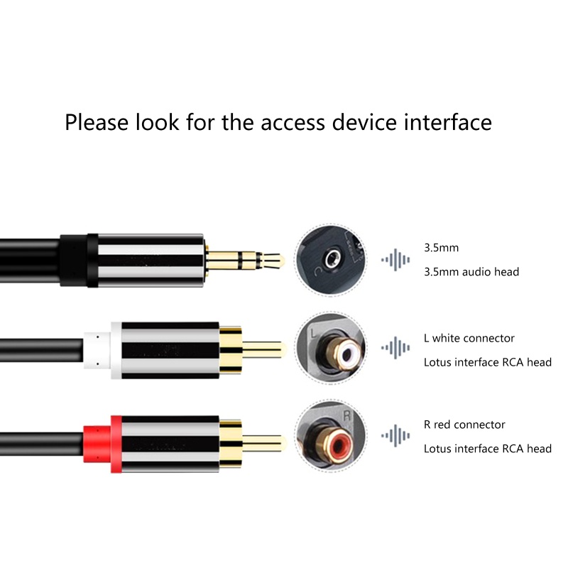 Cáp Chuyển Đổi 2RCA Sang 3.5mm AUX Cho TV PC DVD