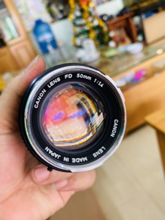 Lens canon FD 50f1.4 bản Crom ngàm FD, 50mm f1.4