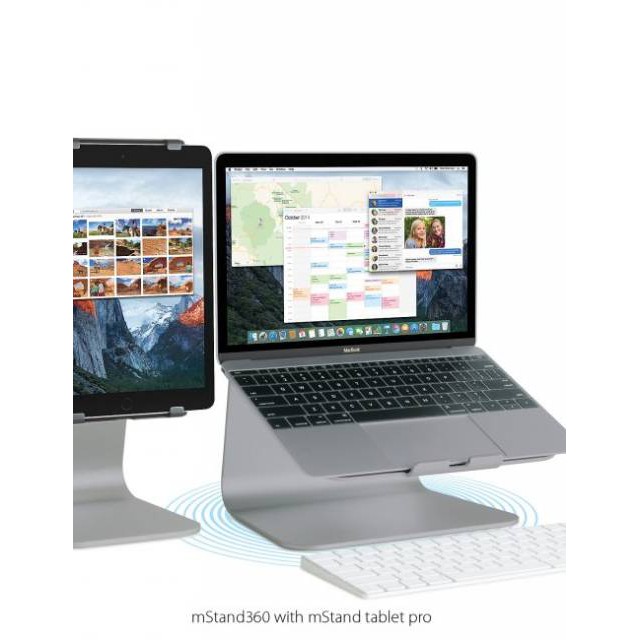 Đế Tản Nhiệt Rain Design Space Gray 10074 [Chính Hãng USA] MStand Laptop 360°, Bảo Hánh 12 Tháng