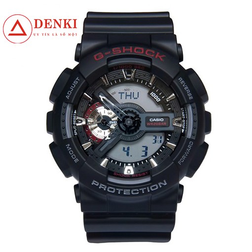 Đồng hồ Nam G-Shock Casio dây nhựa kim-điện tử GA-110-1ADR Chính hãng Casio Anh Khuê