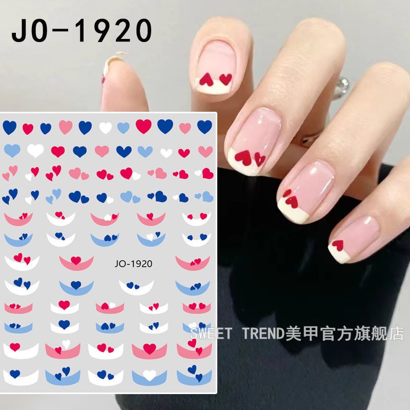 Miếng dán trang trí móng tay STZPRONAIL hình trái tim ngọt ngào