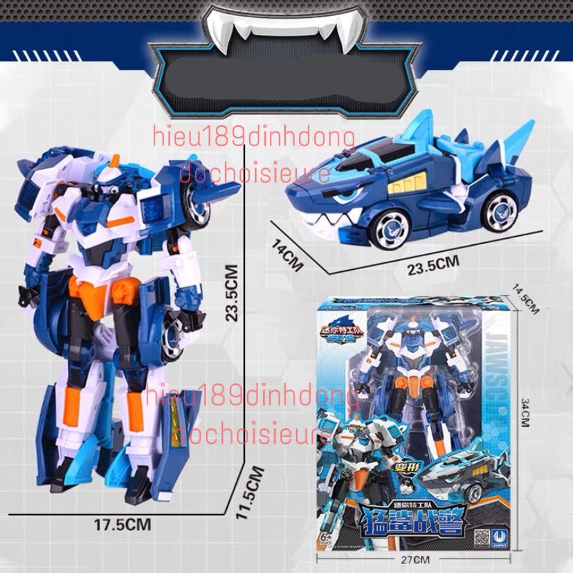 Lực lượng nhí x siêu nhân nhí miniforce animaltron Chiến binh thú Siêu robot cảnh sát không gian Jaws Cop