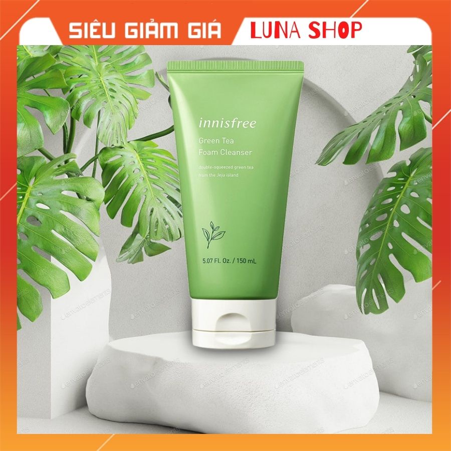 [ Mẫu mới 2021 ] Sữa rửa mặt trà xanh Innisfree GREEN TEA FOAM CLEANSER 150G | BigBuy360 - bigbuy360.vn