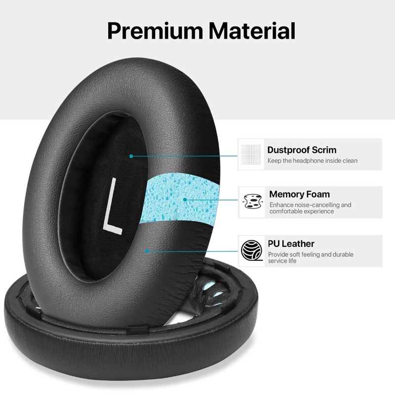 Đệm Bọc Bảo Vệ Tai Nghe Chụp Đầu Bằng memory foam Chất Lượng Cao Thay Thế Chuyên Dụng Cho bose 700 nc700