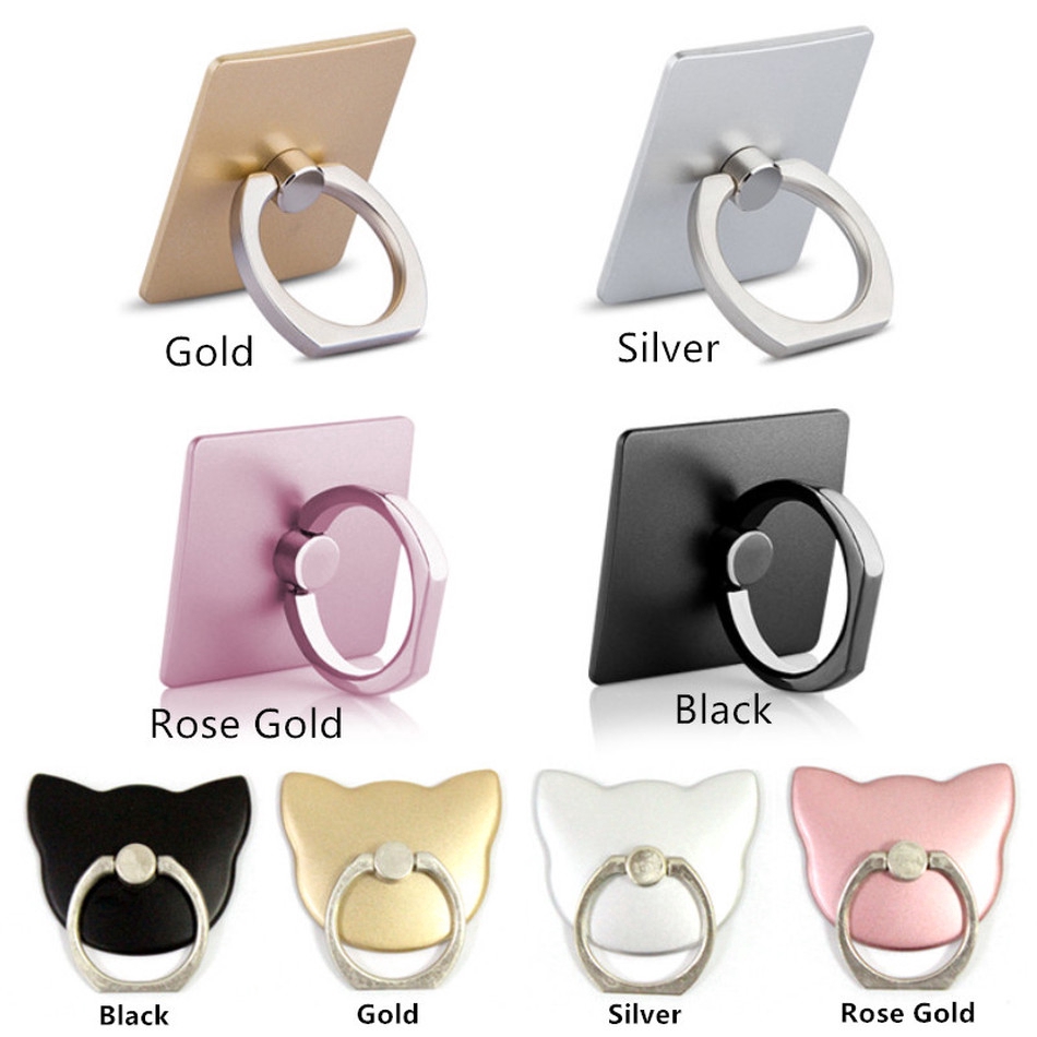 Mobile phone bracket electroplated full metal bracket 360 degree rotating ring bracket