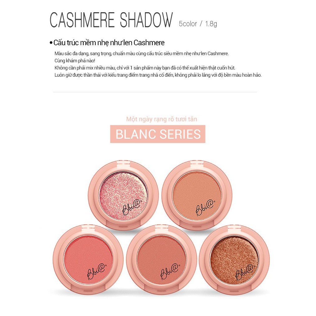 Phấn Mắt Bbia Cashmere Shadow Version 2 (5 Màu) 1.8g - Bbia Official Store | BigBuy360 - bigbuy360.vn