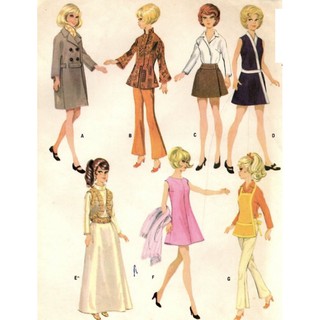 Z2D-Rập giấy may quần áo cho búp bê barbie và búp bê thời trang 1:6