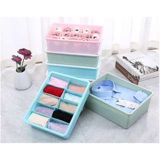 Hộp nhựa chữ nhật đựng đồ lót, khăn, tất đa năng 15 ô  ( không nắp )