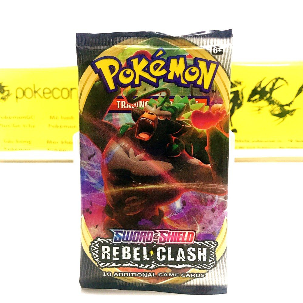 [Siêu rẻ] 01 pack bài Pokemon Rebel Clash SS2 TCG Chính Hãng Mới 100% - Túi Thẻ Bài Pokemon (Art Ngẫu Nhiên)