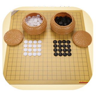 Combo Cờ vây cao cấp+ bàn cờ gỗ ép 2 mat dày dăn + quân cờ kèm hộp đựng