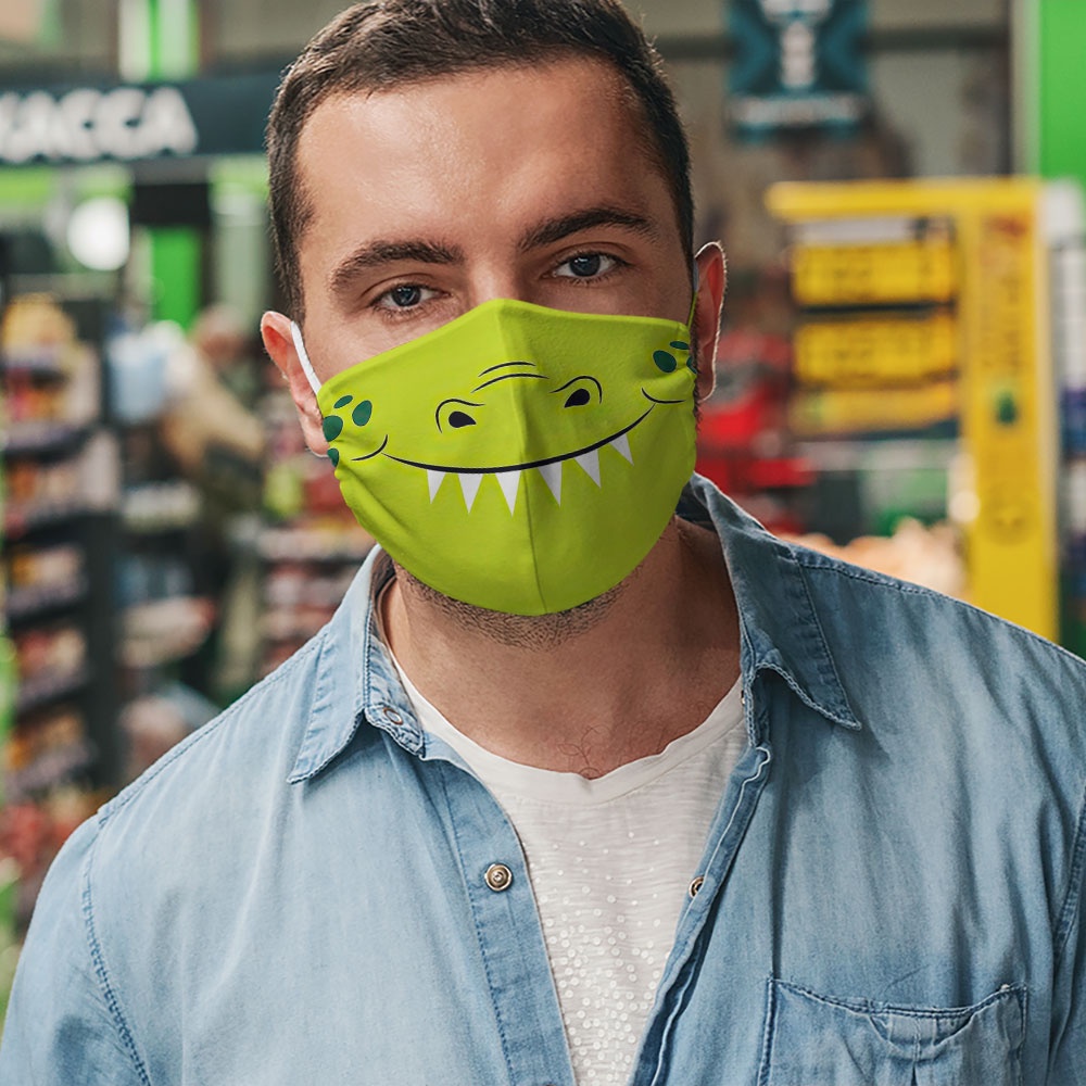 Khẩu trang vui nhộn đáng yêu hoạt hình trẻ em cho bé thú cưng Hình Vẽ DRAWN CARTWELL chất liệu vải mềm kháng khuẩn dày 2