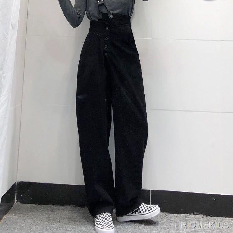 Quần Yếm Dây Denim Ống Rộng Hai Màu Đen Trắng Phong Cách Thời Trang Dành Cho Nữ Hàng Loại 1 Chất Đẹp