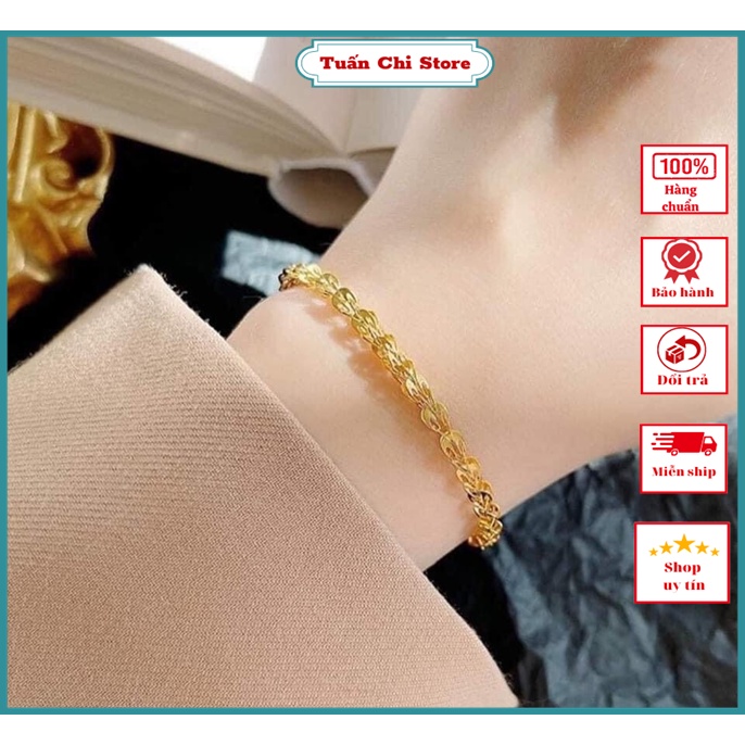 💥RẺ VÔ ĐỊCH💥 Lắc Tay Nữ Bạc Ta Xi Vàng Cao Cấp, Siêu Bền, Kiểu Dáng Dây Mềm Thanh Lịch, Trẻ Trung