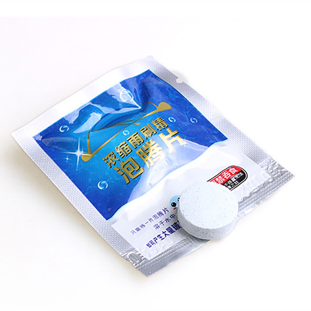 Viên sủi nước kính Ô tô siêu sạch pha được 4 Lít nước. Viên nén tạo hiệu ứng lá sen chống bám nước, bụi.